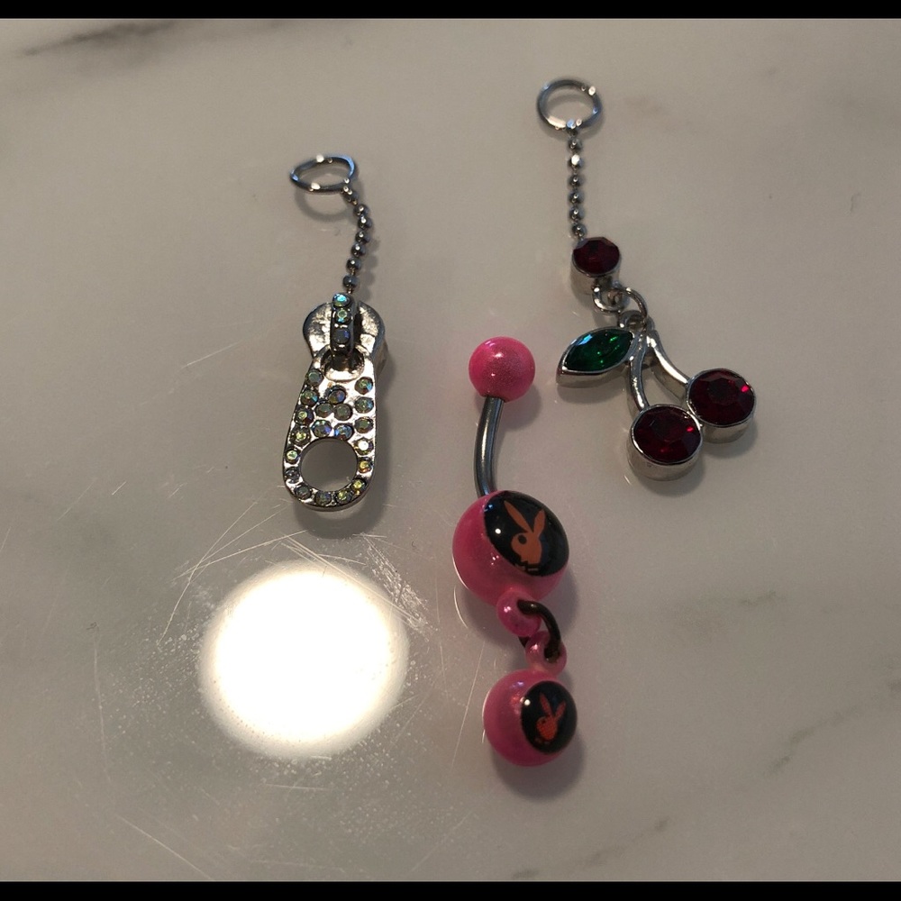 Playboy bunny belly jewelry and charms